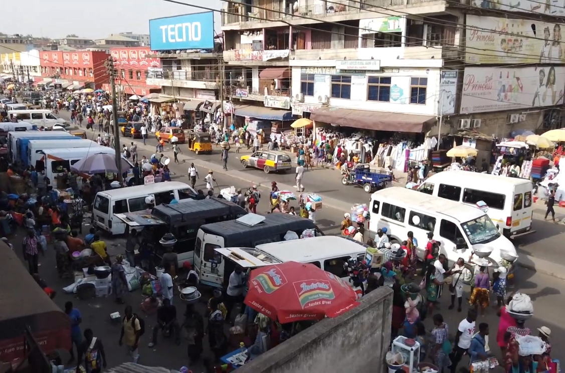 Group of people along the road